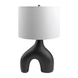 Modern European furniture - Cotton Shade Arched Table Lamp - www.oroa.com