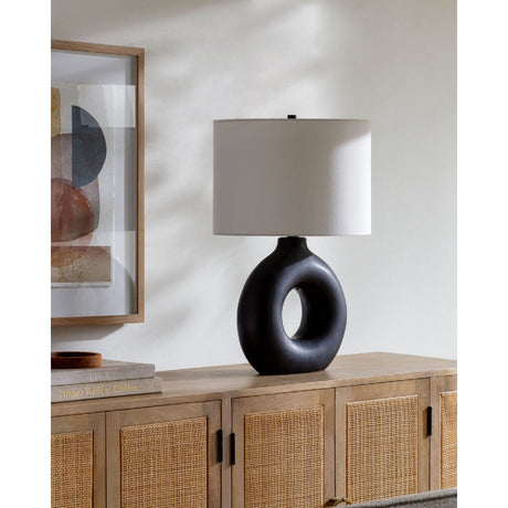 Modern European furniture - Ceramic Ring Accent Table Lamp - www.oroa.com