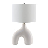Modern European furniture - Cotton Shade Arched Table Lamp - www.oroa.com