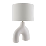 Modern European furniture - Cotton Shade Arched Table Lamp - www.oroa.com