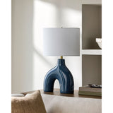 Modern European furniture - Cotton Shade Arched Table Lamp - www.oroa.com