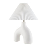 Modern European furniture - Pleated Fabric Arched Table Lamp - www.oroa.com