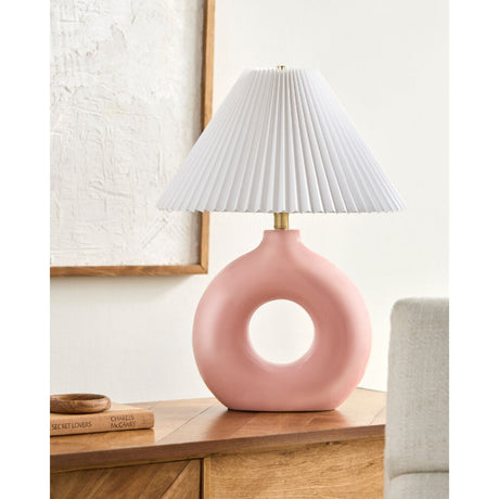 Modern European furniture - Pleated White Fabric Table Lamp - www.oroa.com