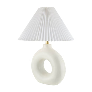   Modern European furniture - Pleated White Fabric Table Lamp - www.oroa.com | Oroa.com