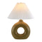 Modern European furniture - Pleated White Fabric Table Lamp - www.oroa.com
