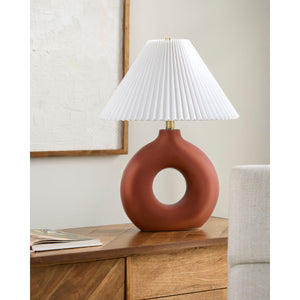   Modern European furniture - Pleated White Fabric Table Lamp - www.oroa.com | Oroa.com