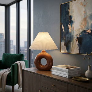   Modern European furniture - Pleated White Fabric Table Lamp - www.oroa.com | Oroa.com