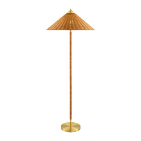 Modern European furniture - Conical Rattan Accent Floor Lamp - www.oroa.com