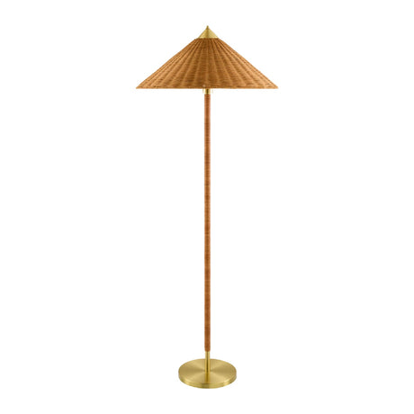 Modern European furniture - Conical Rattan Accent Floor Lamp - www.oroa.com