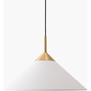   White Linen Conical Pendant Lamp | Oroa.com