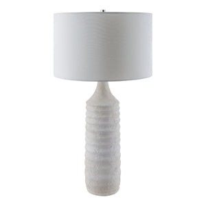   Modern European furniture - White Cotton Accent Table Lamp - www.oroa.com | Oroa.com