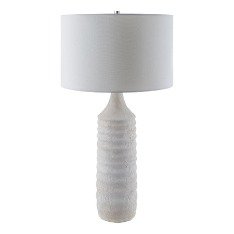 Modern European furniture - White Cotton Accent Table Lamp - www.oroa.com