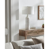 Modern European furniture - White Cotton Accent Table Lamp - www.oroa.com