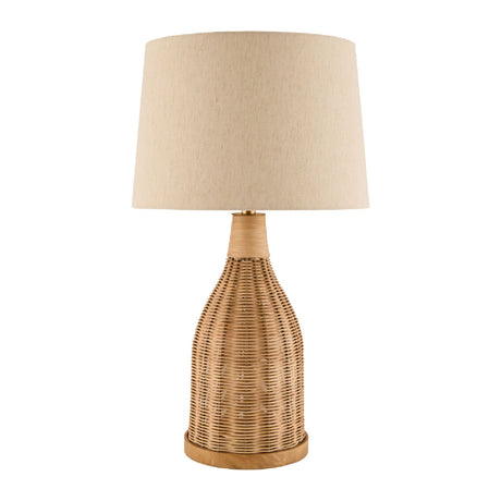 Modern European furniture - White Cotton Rattan Table Lamp - www.oroa.com