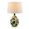 Modern European furniture - Blue Floral Glass Table Lamp - www.oroa.com