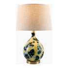 Modern European furniture - Blue Floral Glass Table Lamp - www.oroa.com