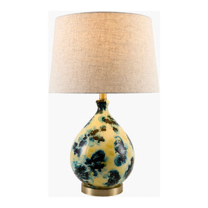   Modern European furniture - Blue Floral Glass Table Lamp - www.oroa.com | Oroa.com