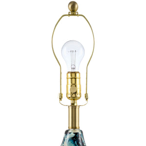   Modern European furniture - Pinted Blue Glass Table Lamp - www.oroa.com | Oroa.com