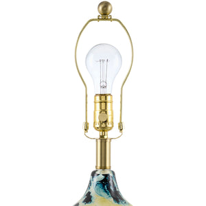   Modern European furniture - Pinted Blue Glass Table Lamp - www.oroa.com | Oroa.com