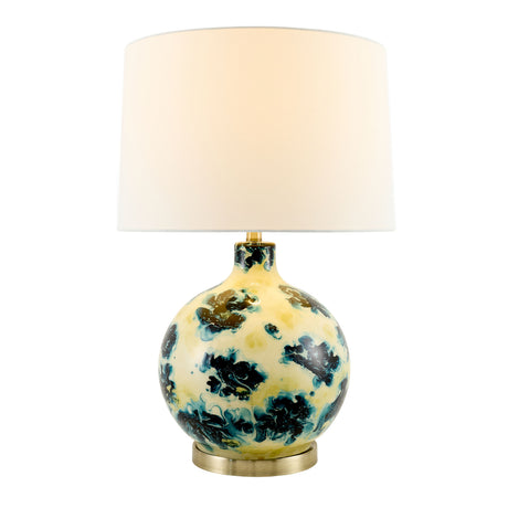   Modern European furniture - Round Painted Glass Tabe Lamp - www.oroa.com | Oroa.com