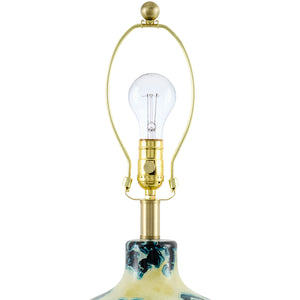   Modern European furniture - Round Painted Glass Tabe Lamp - www.oroa.com | Oroa.com