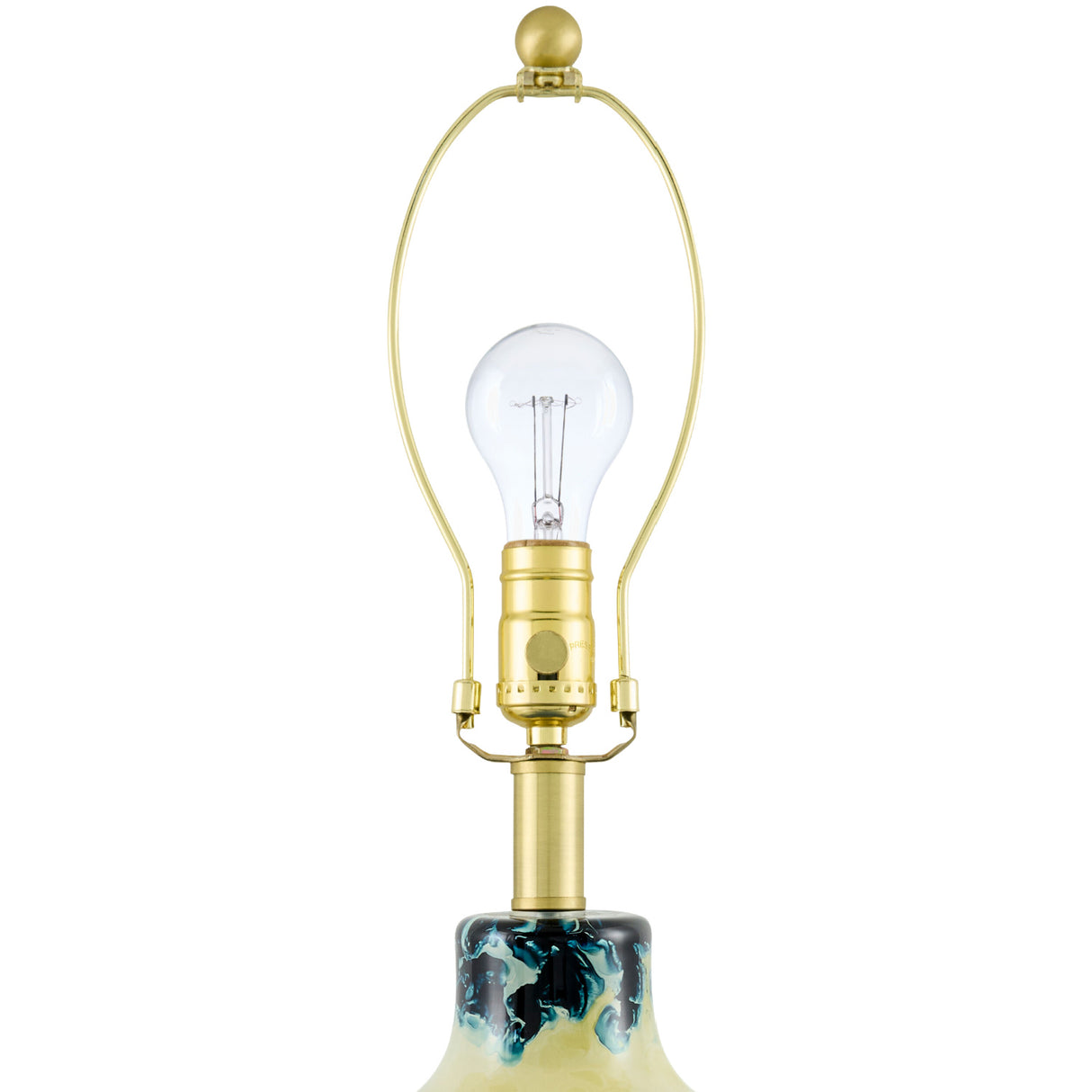   Modern European furniture - Round Painted Glass Tabe Lamp - www.oroa.com | Oroa.com
