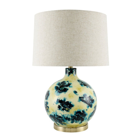 Modern European furniture - Round Painted Glass Tabe Lamp - www.oroa.com