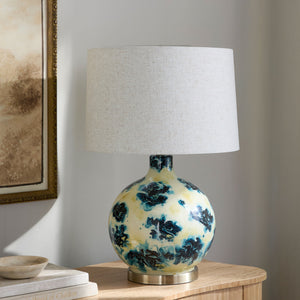   Modern European furniture - Round Painted Glass Tabe Lamp - www.oroa.com | Oroa.com
