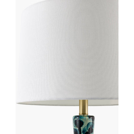 Modern European furniture - Painted Blue Glass Table Lamp - www.oroa.com