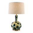Modern European furniture - Painted Blue Glass Table Lamp - www.oroa.com