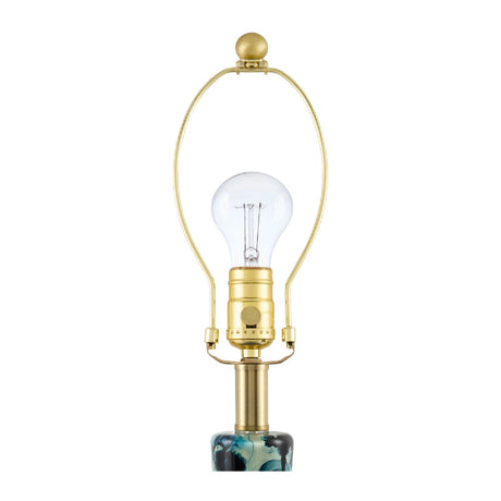 Modern European furniture - Painted Blue Glass Table Lamp - www.oroa.com