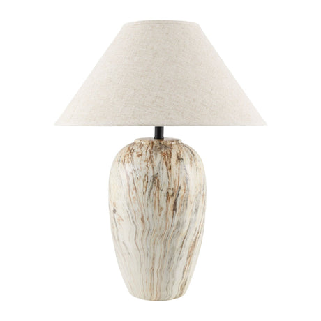 Modern European furniture - Brown Swirl Ceramic Table Lamp - www.oroa.com