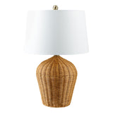 Modern European furniture - Natural Rattan Accent Table Lamp - www.oroa.com