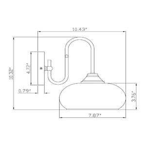   Modern European furniture - White Glass Accent Wall Lamp - www.oroa.com | Oroa.com