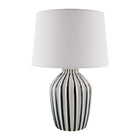 Modern European furniture - Lined Ceramic Accent Table Lamp - www.oroa.com