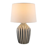 Modern European furniture - Lined Ceramic Accent Table Lamp - www.oroa.com