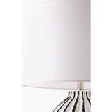 Modern European furniture - Lined Ceramic Accent Table Lamp - www.oroa.com