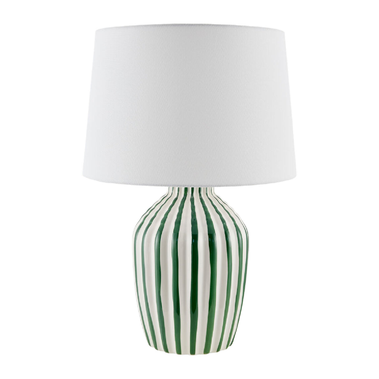   Lined Ceramic Accent Table Lamp | Oroa.com