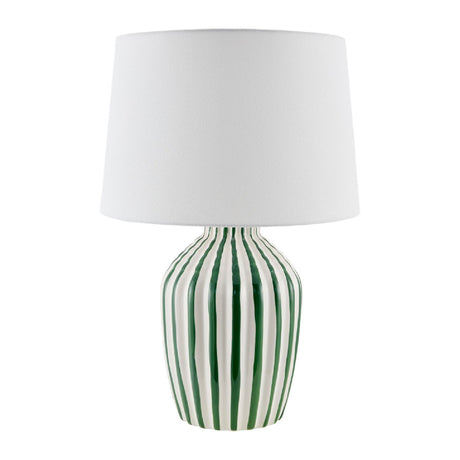 Modern European furniture - Lined Ceramic Accent Table Lamp - www.oroa.com