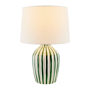   Lined Ceramic Accent Table Lamp | Oroa.com