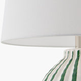 Modern European furniture - Lined Ceramic Accent Table Lamp - www.oroa.com