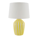 Modern European furniture - Lined Ceramic Accent Table Lamp - www.oroa.com