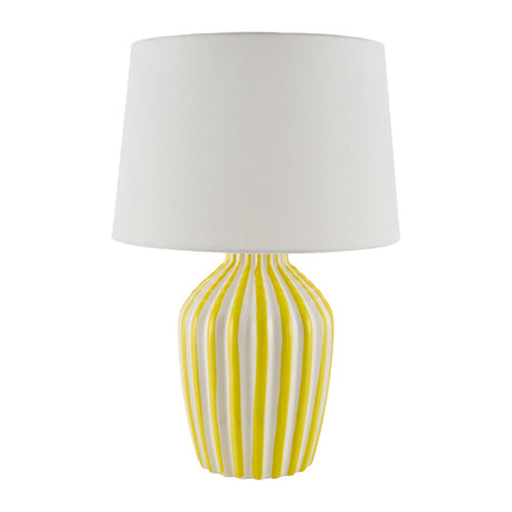 Modern European furniture - Lined Ceramic Accent Table Lamp - www.oroa.com