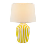 Modern European furniture - Lined Ceramic Accent Table Lamp - www.oroa.com