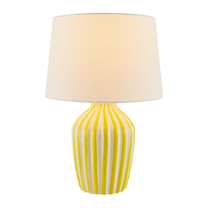   Lined Ceramic Accent Table Lamp | Oroa.com