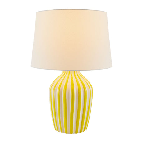 Modern European furniture - Lined Ceramic Accent Table Lamp - www.oroa.com