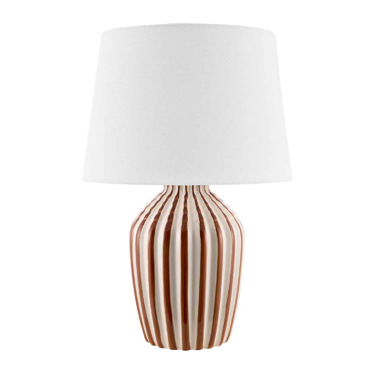   Lined Ceramic Accent Table Lamp | Oroa.com