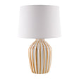 Modern European furniture - Lined Ceramic Accent Table Lamp - www.oroa.com