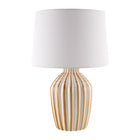 Modern European furniture - Lined Ceramic Accent Table Lamp - www.oroa.com