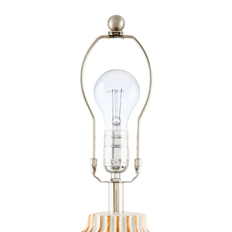 Modern European furniture - Lined Ceramic Accent Table Lamp - www.oroa.com